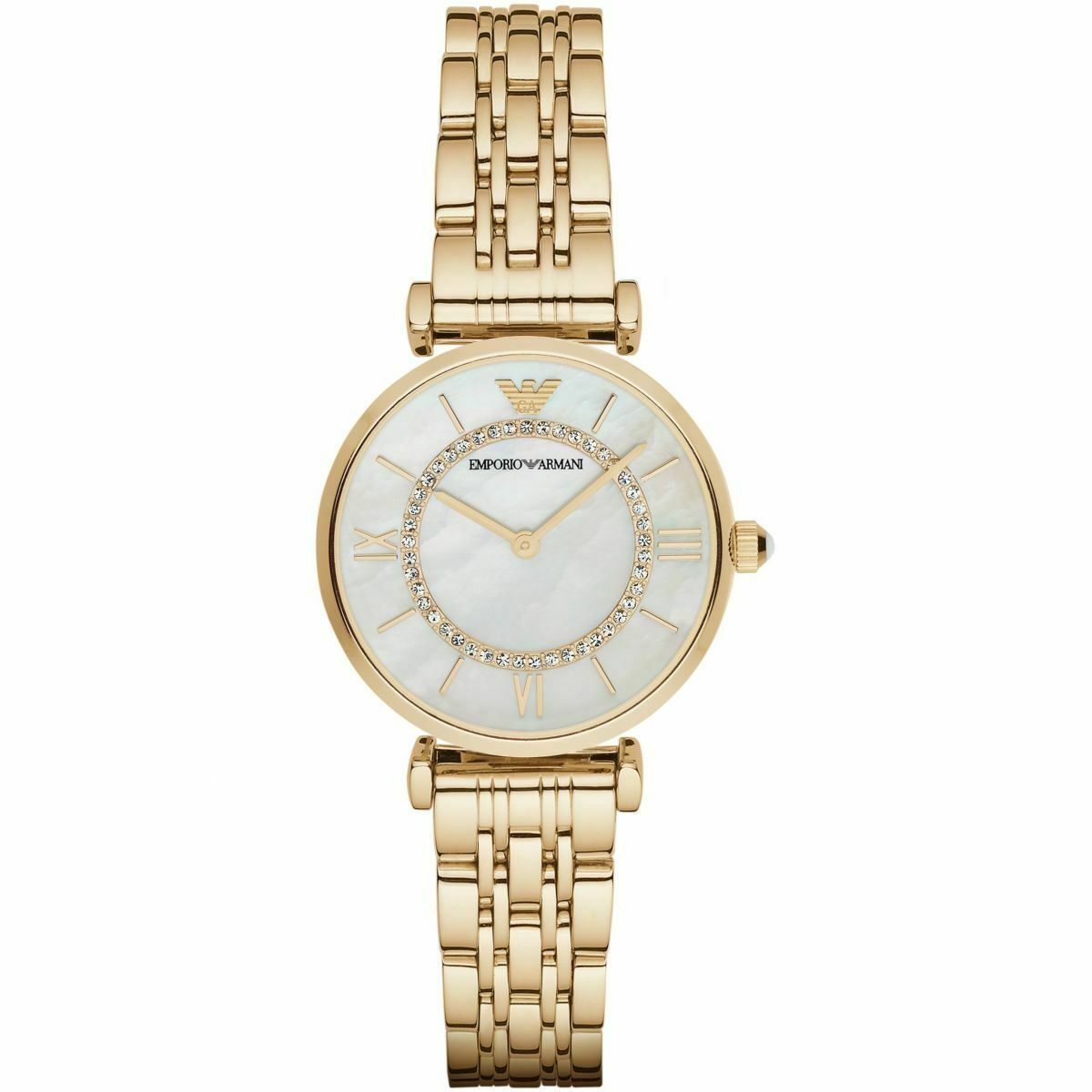 Emporio Armani AR1907 Motherof Pearl Dial Gold-Tone Stainless Steel Ladies Watch Emporio Armani AR1907 Motherof Pearl Dial Gold-Tone Stainless Steel Ladies Watch